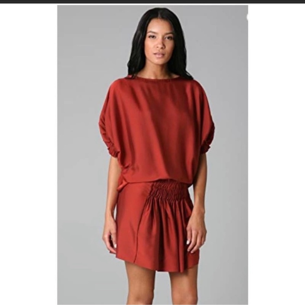 Diane Von Furstenberg Handy mid ruched Y2K Silk Dress US 4